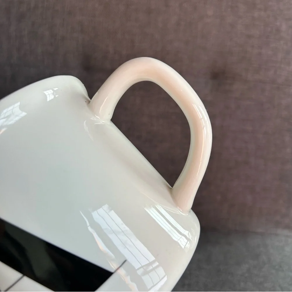 “A” Initial Coffee Mug, White, Black, 16 oz